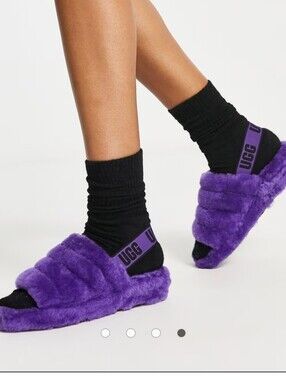 UGG Womens Fluff Yeah slides in purple Size 9